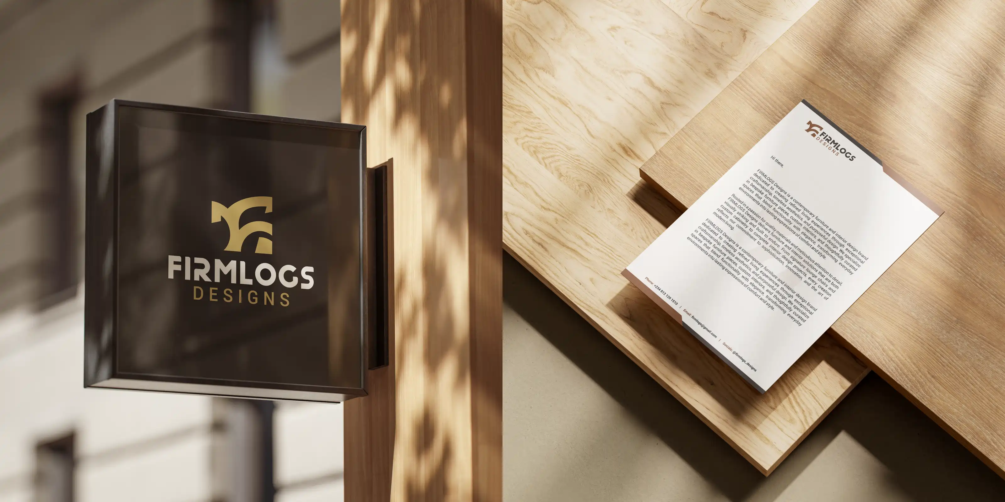Firmlogs Designs brand application 4