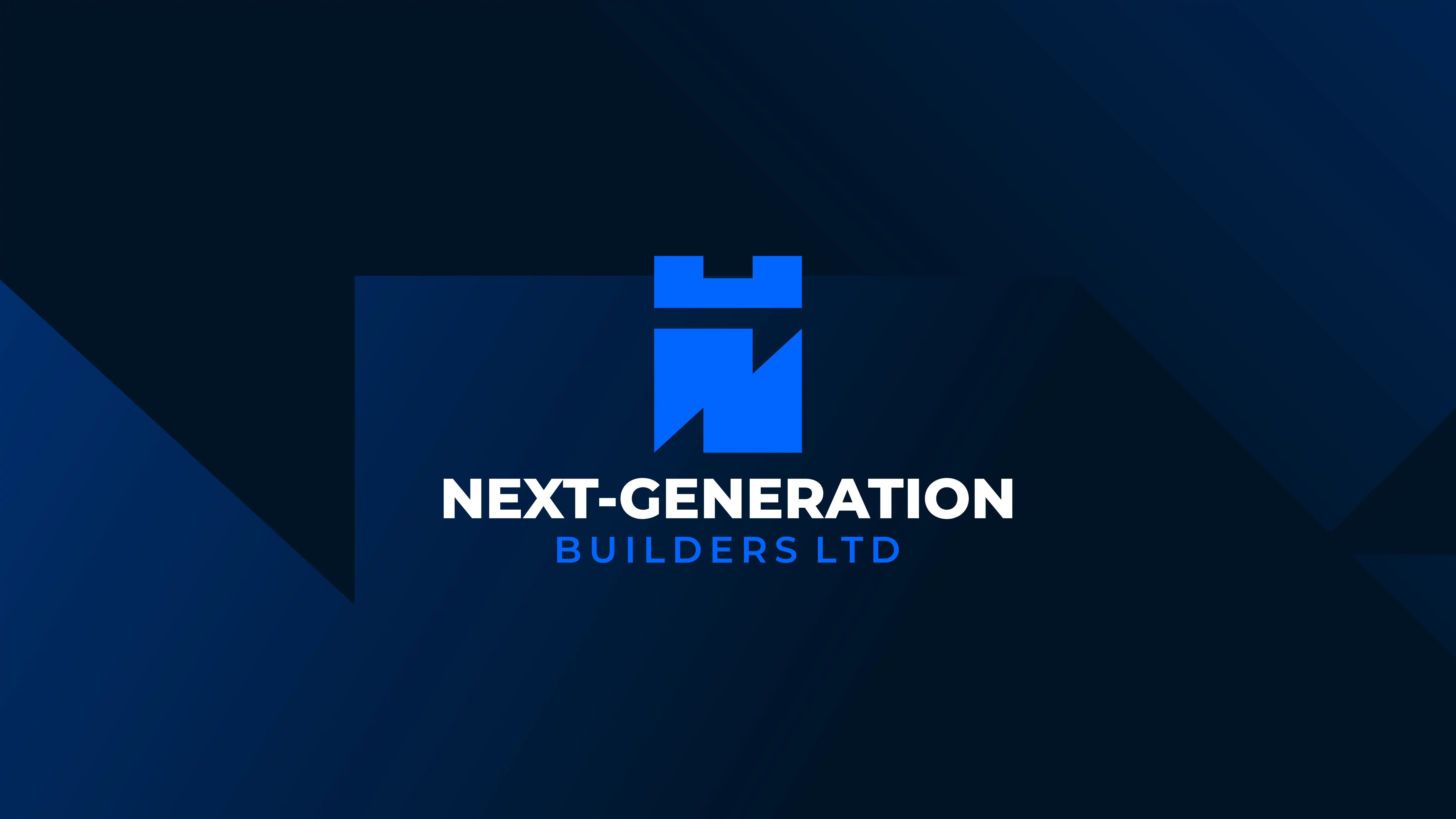 Next-Generation Builders logo and wordmark on a dark blue background
